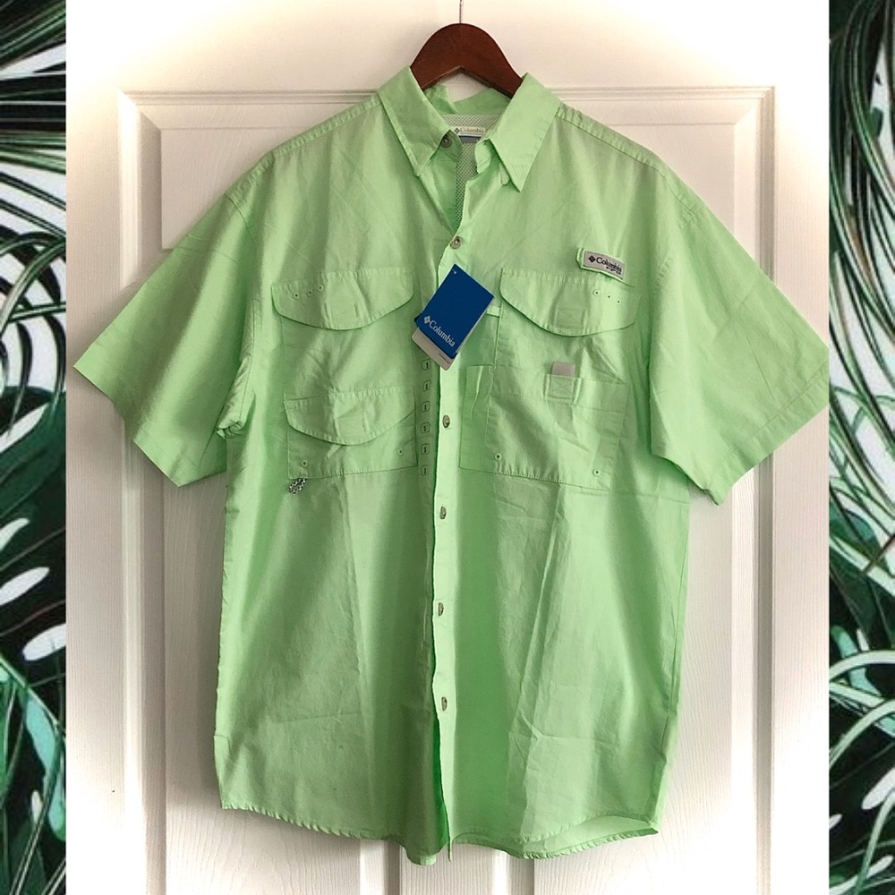 Columbia | NWT Seafoam Green PFG Shirt